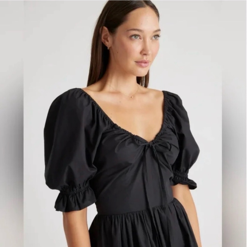 Quince Black Midi Dress